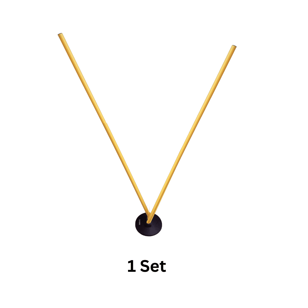 Foldable Slalom/Agility Poles for Turf (With 3 Hole Base)(Set of 6) Foldable Slalom/Agility Poles for Turf (With 3 Hole Base)(Set of 6)