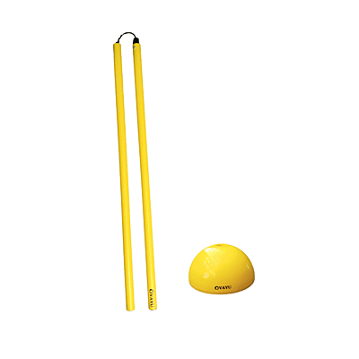 Foldable Slalom Agility Poles with Plastic Base (Set of 6)